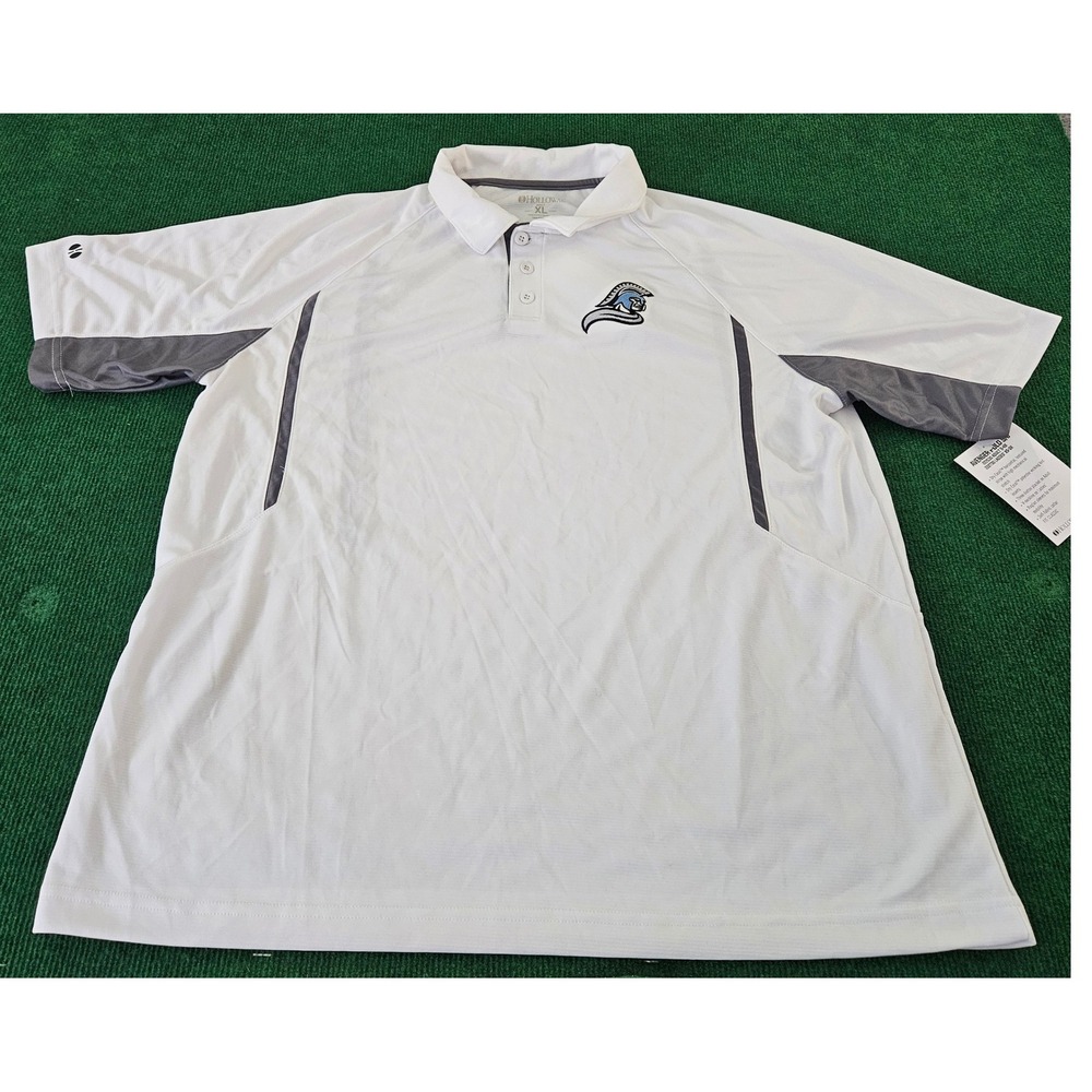 Holloway Adult XL White Performance Polo Shirt Spartan Logo Dry-Excel - Picture 1 of 6